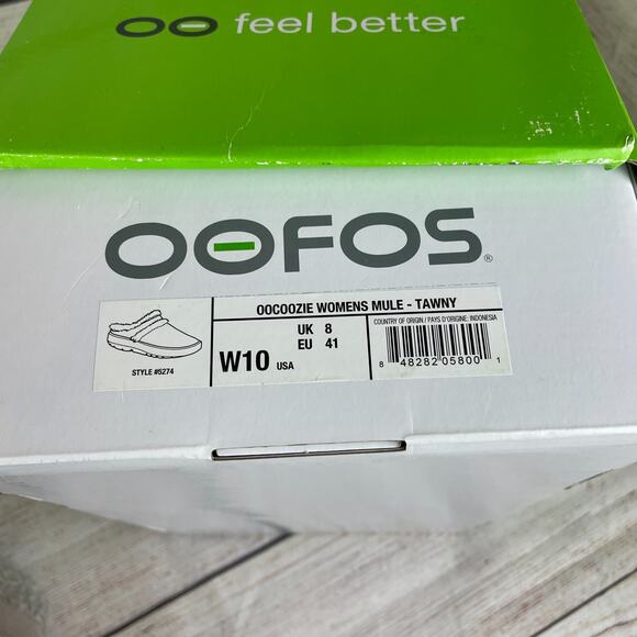 OOFOS OOCOOZIE Womens Sz 10 Mules Tawny Tan Slip-On Shoe - Picture 11 of 11